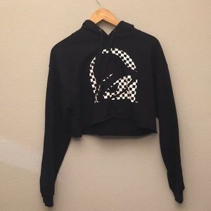 Forever 21 TacoBell logo Cropped Hoodie